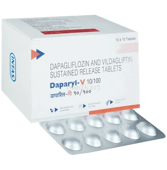 daparyl v 10/100mg tablet 10's